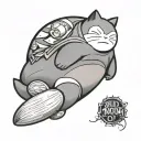 Snorlax sleeping tattoo design idea