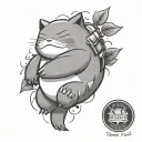 Snorlax sleeping tattoo design idea