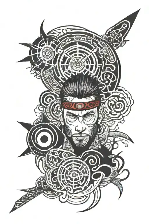 Sergio Ramos, Itachi Uchiha or Sharingan, Polynesian motif tattoo design idea