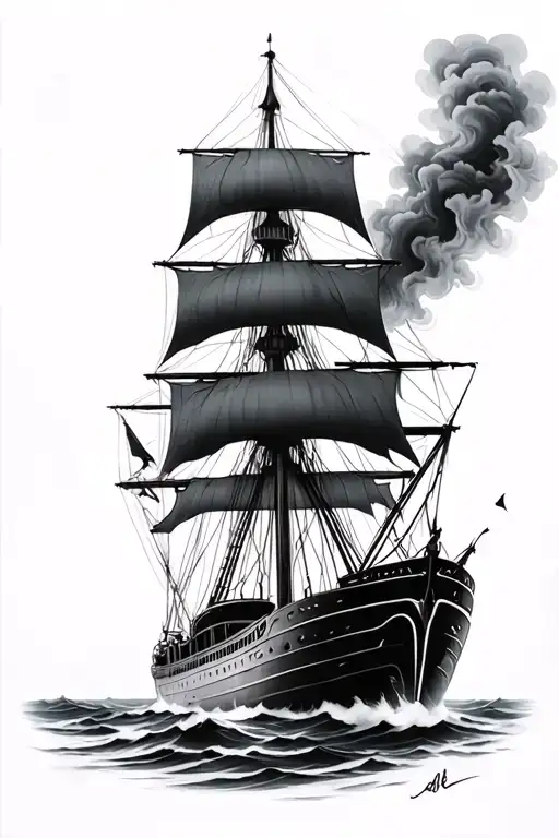 burn the ships  tattoo design idea