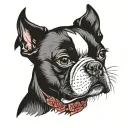 Boston terrier tattoo design idea