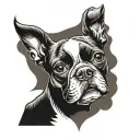 Boston terrier tattoo design idea