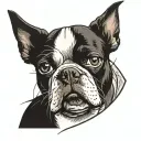 Boston terrier tattoo design idea