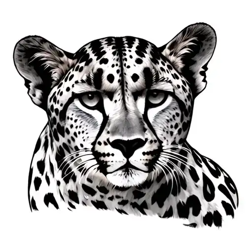 C with cheetah print  tattoo design idea