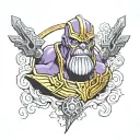 Thanos tattoo design idea