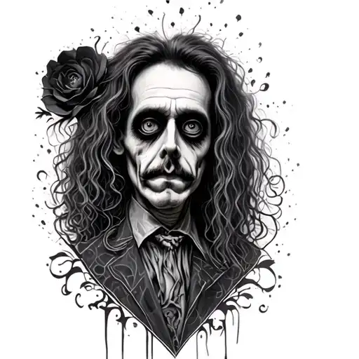 Tim burton movies full sleeve tattoo design idea