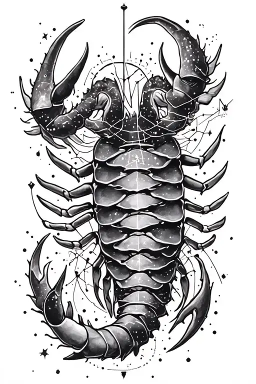 Constellation formed from combining scorpio gemini capricorn aquarius cancer and leo tattoo design idea