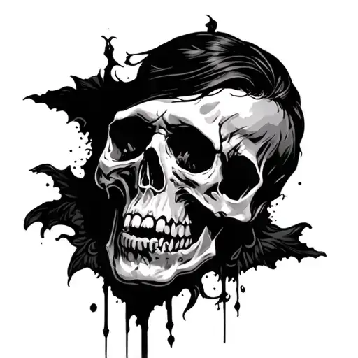 life,death and death wish tattoo design idea