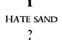 "I hate sand" tattoo design idea