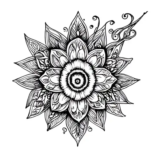 Psychedelic tattoo design idea