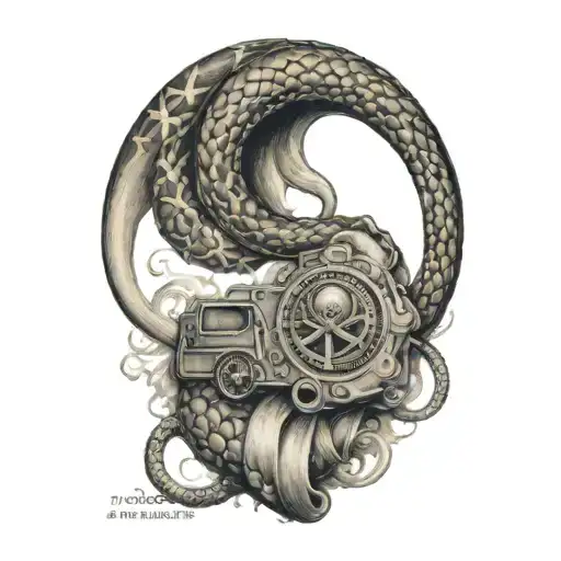 don't tread on me pistols crossing tattoo design idea