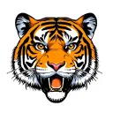 tiger face old school tattoo tattoo design idea