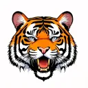 tiger face old school tattoo tattoo design idea