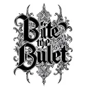 ornamental script, gothic calligraphy style, decorative, high contrast black ink strokes, saying bite the bullet tattoo design idea