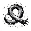 INFINITY SYMBOL BUT INSTEAD OF LINE IT IS MANY SMALL STARS HD tattoo design idea