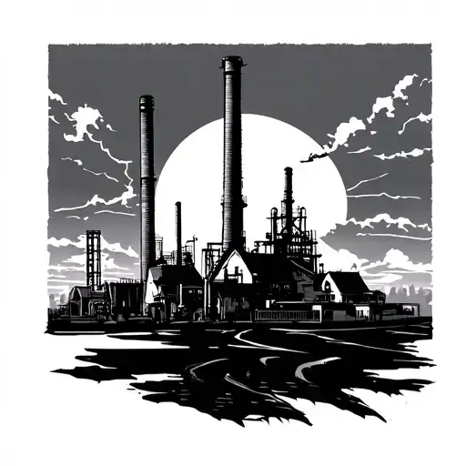 Refinery tattoo design idea