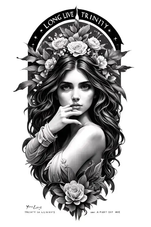 Long live trinity your always a part of me tattoo design idea