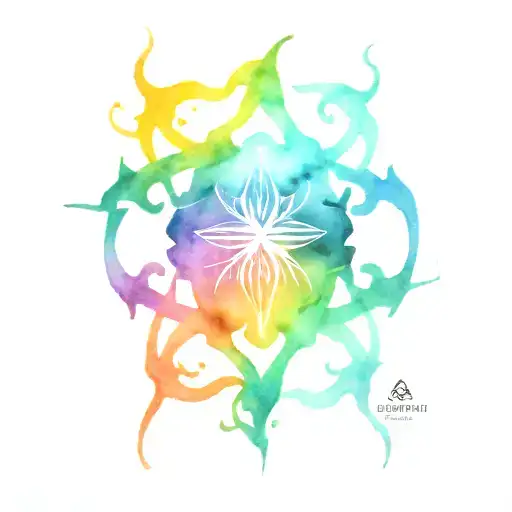 intertwine Aquarius Leo Gemini symbol tattoo design idea