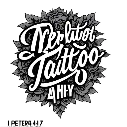"1 Peter 4:7-11" 1 Peter 4:7 wrote tattoo design idea