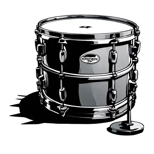 snare drum tattoo design idea