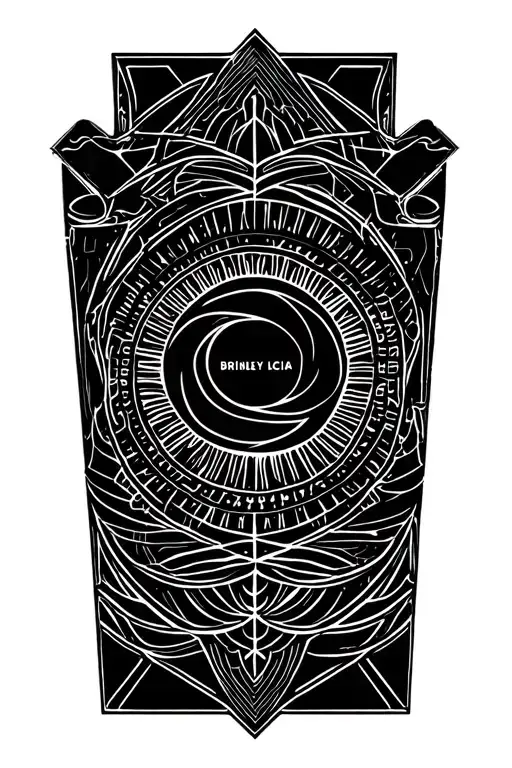 "Brinley Lucia" Hurricane with sunshine tattoo design idea