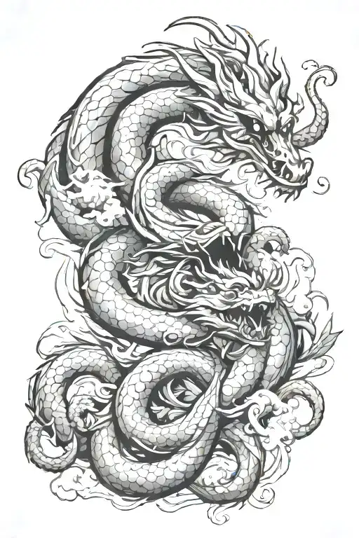 Represents the countries Greece, Italy and Puerto Rico. Includes elements of cycling and dragons; maybe shenron from dbz tattoo design idea