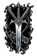 Irish sword tattoo design idea