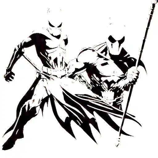 Spinal Back Tattoo (characters): moon knight, daredevil: make sure his symbol is his helmet and cane - punisher -  tattoo design idea