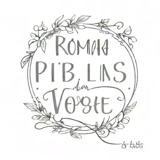 Roman's 8:28 bible verse tattoo design idea