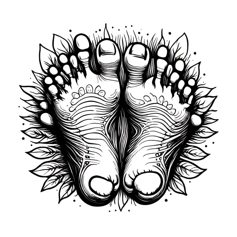 unique baby foot prints tattoo design idea
