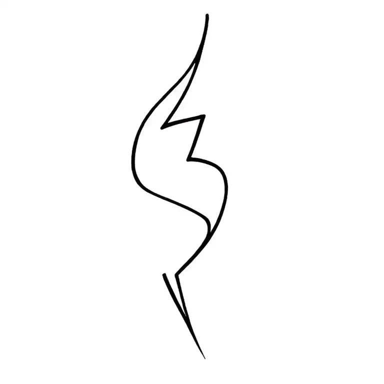 feminine freehand lightning tattoo tattoo design idea