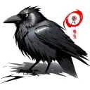 itachi crow with sharingan tattoo design idea