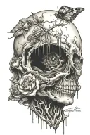 depression alone tattoo design idea