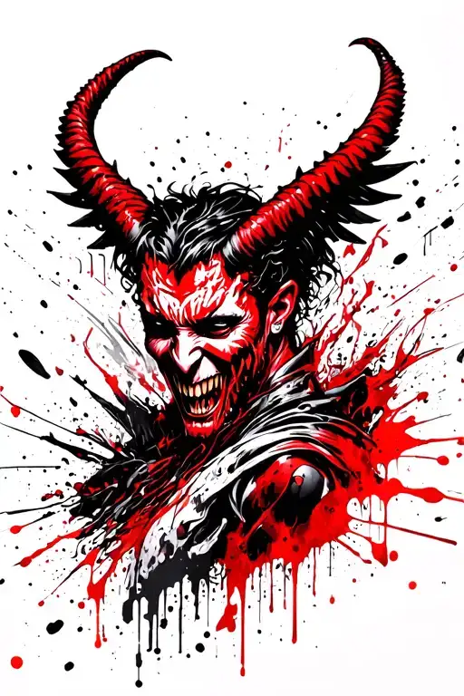 angel faced devil rising tattoo design idea