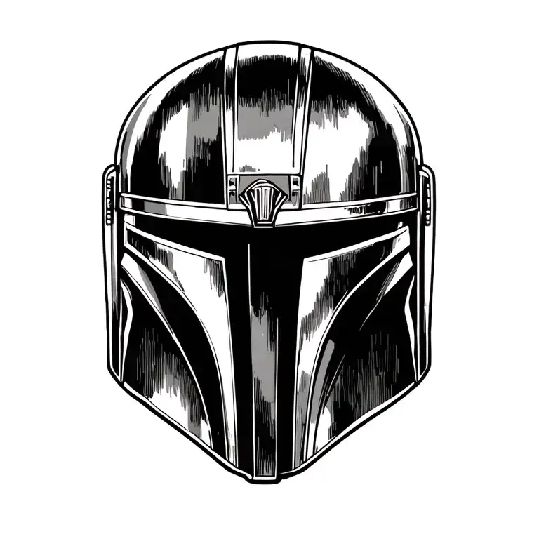 Mandalorian Helmet tattoo design idea