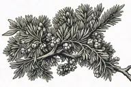 juniper branch tattoo design idea