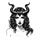 devil slut tattoo design idea