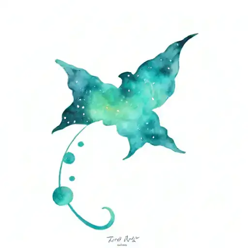 pisces and libra constellation tattoo design idea