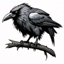 Viking Crow tattoo design idea