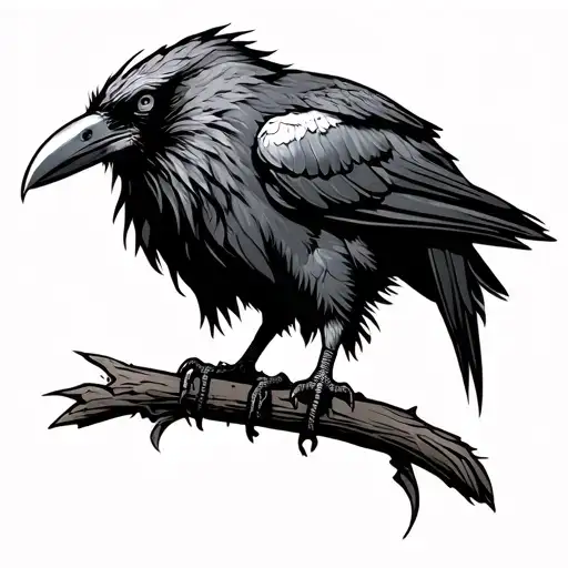 Viking Crow tattoo design idea