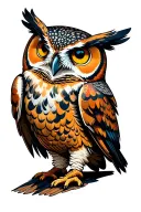 deja entendu album cover with an owl instead of an astronaut  tattoo design idea