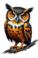 deja entendu album cover with an owl instead of an astronaut  tattoo design idea