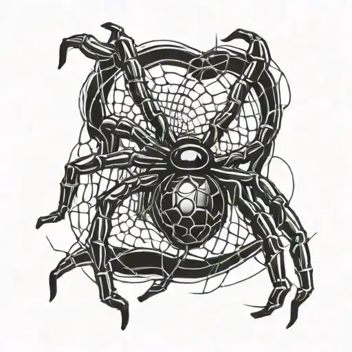 black widow tattoo with web design tattoo design idea