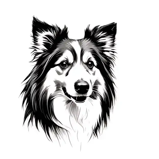 sheltie tattoo design idea