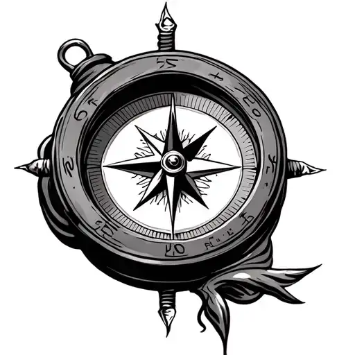 Hunting Compass tattoo design idea
