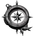 Hunting Compass tattoo design idea