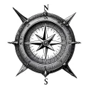 Hunting Compass tattoo design idea
