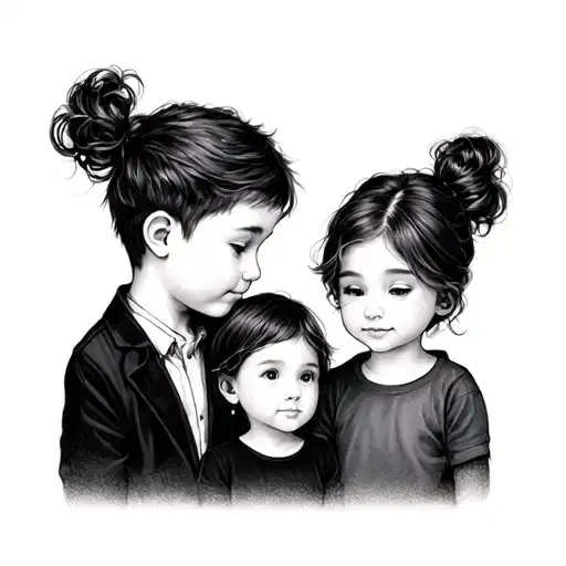 tattoo for my family. two kids (Isla and Emmett) and love of my life (Andrew). tattoo design idea