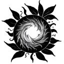 Create three unique concept tattoo designs that visually evoke the meaning of “apricity” — the warmth of the sun on a co tattoo design idea