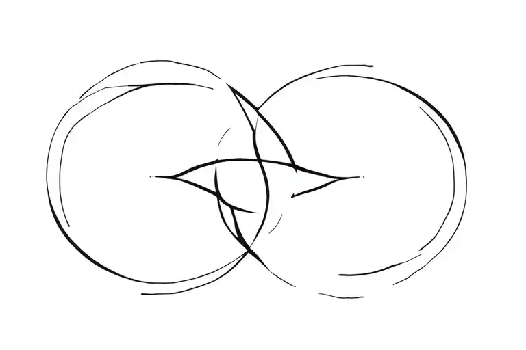 Interlocking Circules Ouroboros tattoo design idea